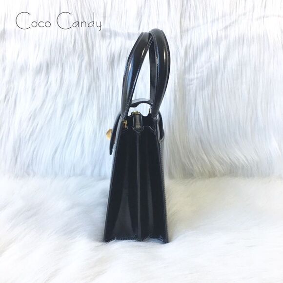 🔃Bulgari Black Leather Accordion Crossbody Bag - Picture 6 of 16